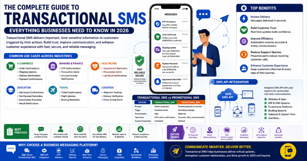 The Complete Guide to Transactional SMS: Everything Businesses Need to Know in 2026